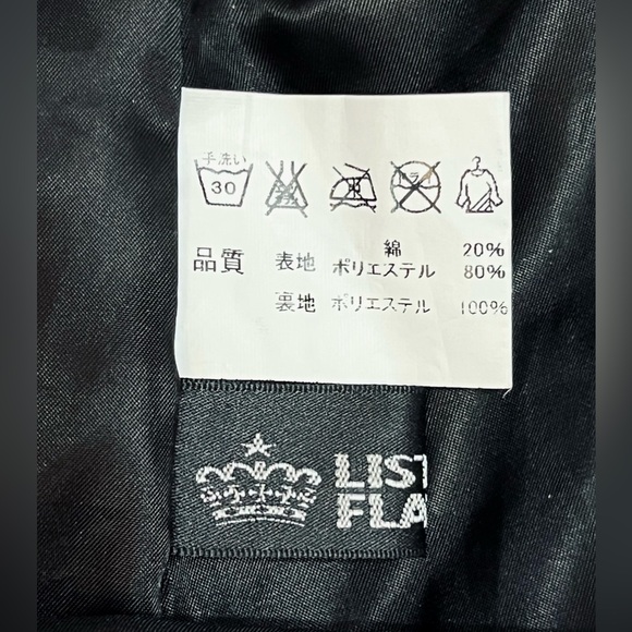 Listen Flavor Melty Star Line Pleated Skirt Blk/Wht - Picture 4 of 7